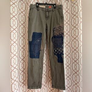 Pilcro Gray Pants with patchwork